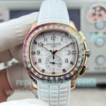 PPM Luxury Replica Patek Philippe Aquanaut Luce 7968 Rainbow Diamond MOP Dial Watch 